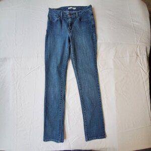 Levi's Women's Dark Wash Mid Rise Skinny Jeans, Size 28, Embroidered Flowers